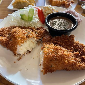 Pungnyeon Katsu - To show the cheese oozing from cheese katsu - Japanese Near Me - Philadelphia, Pennsylvania