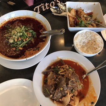 Dan Dan - Beef tripe, dry pot with fish, and spicy glass noodles - Szechuan Near Me - Philadelphia, Pennsylvania