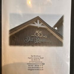 Dat Brinkhuus - menu