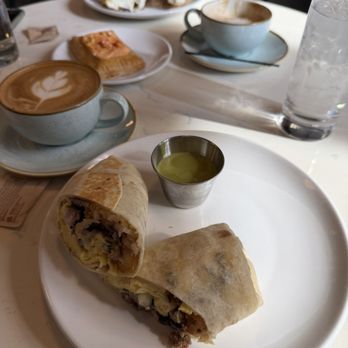 The Clover & the Bee - Breakfast burrito, small cappuccino - Breakfast & Brunch Near Me - Webster Groves, Missouri The Clover & the Bee - Breakfast burrito, small cappuccino - Breakfast & Brunch Near Me - Webster Groves, Missouri