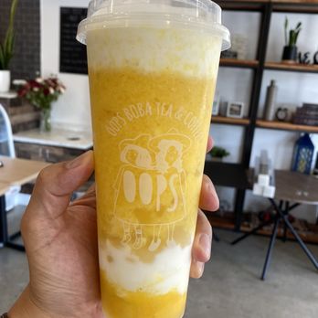 Oops Boba Tea & Coffee - Cheese yogurt foam mango - Bubble Tea Near Me - Arcadia, California Oops Boba Tea & Coffee - Cheese yogurt foam mango - Bubble Tea Near Me - Arcadia, California