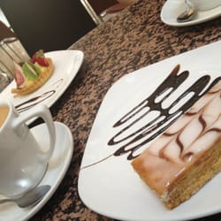 John Lewis & Partners - Afternoon coffee and cakes at the cafe bar.