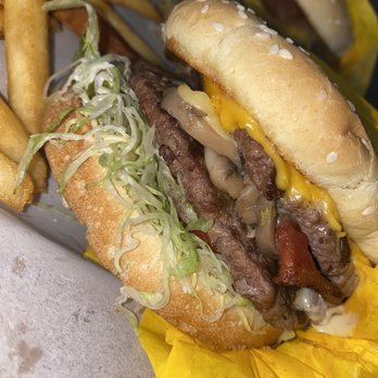 Jumbo Burger - Double bacon cheeseburger add mushrooms and jalapeños - Hot Dogs Near Me - Ogden, Utah