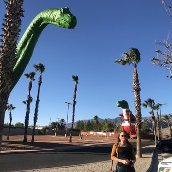 Cabazon Dinosaurs - Mr. Rex is painted for Christmas! - Museums Near Me - Cabazon, California Cabazon Dinosaurs - Mr. Rex is painted for Christmas! - Museums Near Me - Cabazon, California