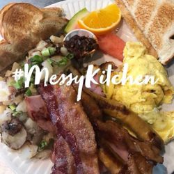 Messy Kitchen - Bacon and eggs