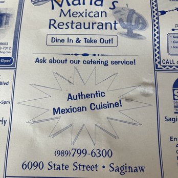 Maria's Mexican Restaurant - Menu - Mexican Near Me - Saginaw, Michigan Maria's Mexican Restaurant - Menu - Mexican Near Me - Saginaw, Michigan