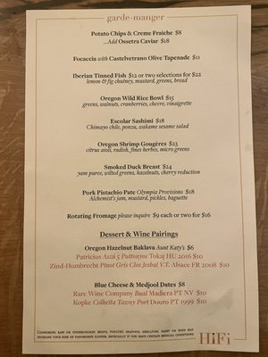 Menu photo 4 HiFi Wine Bar McMinnville, OR Menu photo 4 HiFi Wine Bar McMinnville, OR