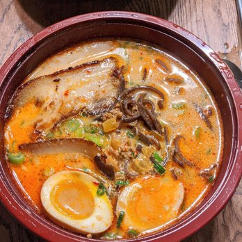 Saku Ramen - Miso broth, pork with yellow noodle ramen - Ramen Near Me - Riverside, California