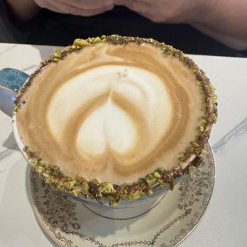 Chez Lizeth Creperie - Pistachio Latte - Creperies Near Me - Littleton, Colorado