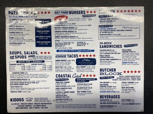 Menu photo 3 Willie's Grill & Icehouse Houston, TX