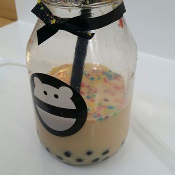 Mini Monster Cafe - Fruity pebbles kept getting in. Ew. - Bubble Tea Near Me - Anaheim, California