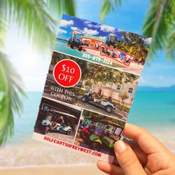 Sunrise Branding - Custom design and print job done for Golf Carts of Key West.