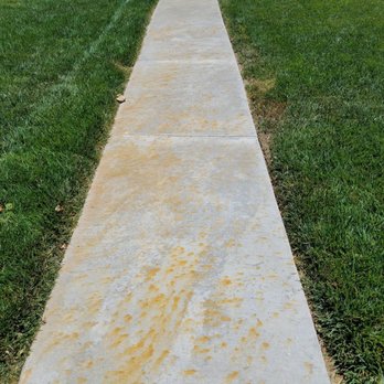 Full Throttle Power Wash - Before Rust Removal from sidewalks - Pressure Washers Near Me - Temecula, California