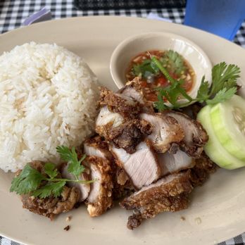 P Thai’s Khao Man Gai - Fried Pork Belly - Thai Near Me - Austin, Texas P Thai’s Khao Man Gai - Fried Pork Belly - Thai Near Me - Austin, Texas