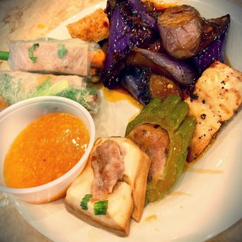 Kim Son - Nem nuong cuon, garlic eggplant, bitter melon - Vietnamese Near Me - Houston, Texas