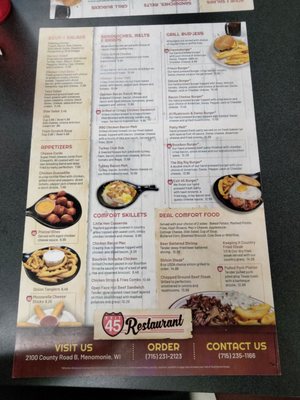 Menu photo 5 Exit 45 Restaurant Menomonie, WI