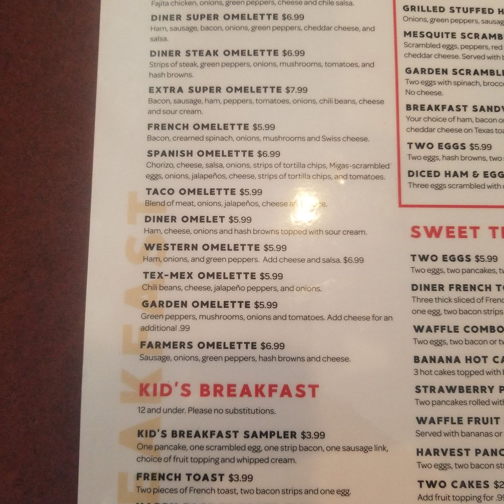 Mesquite Diner II - Menu - Diners Near Me - Mesquite, Texas