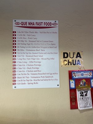 Menu photo 2 439 Que Nha Fast Food San Jose, CA Menu photo 2 439 Que Nha Fast Food San Jose, CA