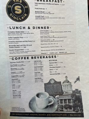 Menu photo 1 The Sinclair Madison, GA