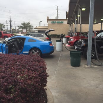 Rain Forest Car Wash - Got here right before the rush. $24 inside and out - Car Wash Near Me - Cypress, Texas
