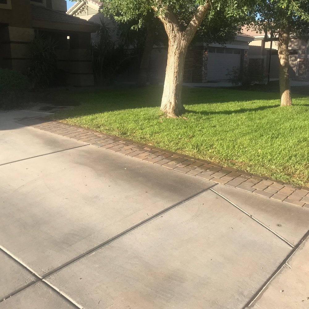 Legacy Green Solutions - Extended the driveway to  keep people from ending up in the grass when they exit the car. - Landscaping Near Me - Mesa, Arizona
