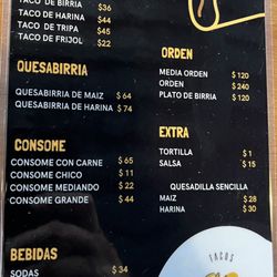 El Dorado - Menu 2023 October (Octubre 2023)