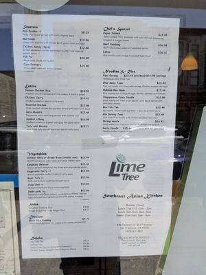 Menu photo 1 Lime Tree Southeast Asian Kitchen San Francisco, CA