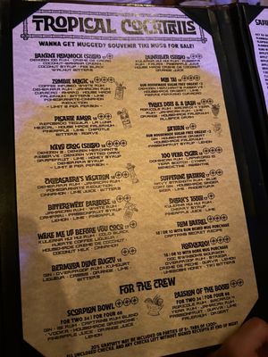 Menu photo 2 Broken Compass Tiki Burbank, CA