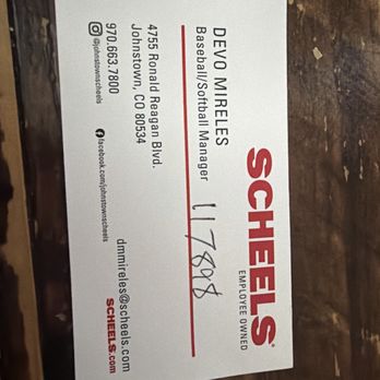 Scheels - Super helpful Baseball/Softball manager - Hunting & Fishing Supplies Near Me - Johnstown, Colorado