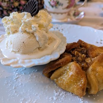 Lisa's Tea Treasures - Apple tart and ice cream - Tea Rooms Near Me - Campbell, California Lisa's Tea Treasures - Apple tart and ice cream - Tea Rooms Near Me - Campbell, California