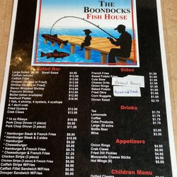 Boondocks Fish House - Menu