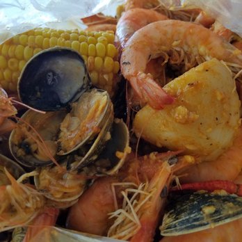 Shell Shock Seafood House - Combo 1....3 lbs of seafood of your choice (shrimp, clams, mussels, and/or crawfish), 2 corn on the cobbs, red potatos, and sausage for $40 - Seafood Near Me - Hayward, California Shell Shock Seafood House - Combo 1....3 lbs of seafood of your choice (shrimp, clams, mussels, and/or crawfish), 2 corn on the cobbs, red potatos, and sausage for $40 - Seafood Near Me - Hayward, California