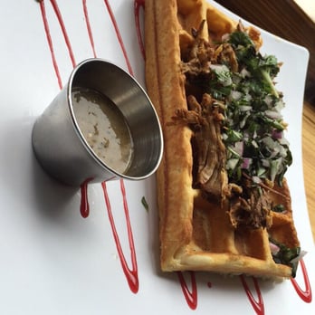Moore Coffee Shop - Carnitas on a waffle ?.! Let me tell you it's The best waffle I ever had !!! - Coffee & Tea Near Me - Seattle, Washington