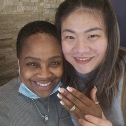 Anthony Vince' Nail Spa - Ivy Nail technician and customer Mrs. Goff.