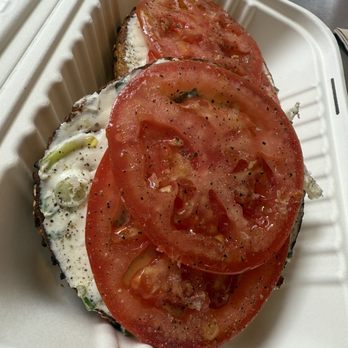 Apollo Bagels - Bagel with cream cheese and tomato - Bagels Near Me - New York, New York