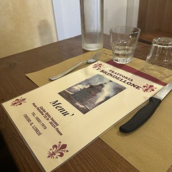 I' Brindellone - Menu (and bathroom door) - Tuscan Near Me - Florence, FI
