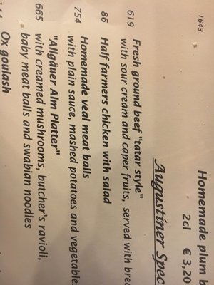Menu photo 6 Zum Augustiner Munich, BY Menu photo 6 Zum Augustiner Munich, BY