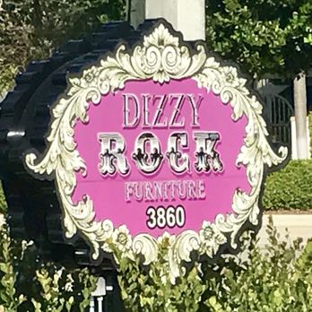 Dizzy Rock - Dizzy Rock Furniture sign on Federal Highway - Furniture Reupholstery Near Me - Delray Beach, Florida