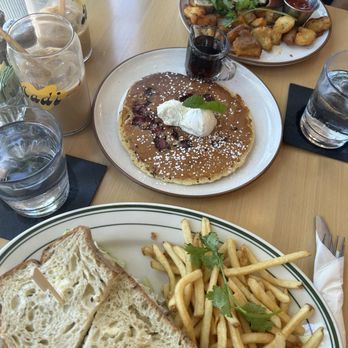 Madi - The GOAT, Very Berry Swirl Stack, and Chicken Salad sandwich - Breakfast & Brunch Near Me - San Diego, California