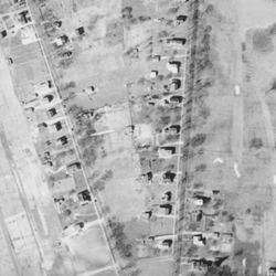 Clinton Town - Arial view Grove and Commerce 1934 with Golf Course