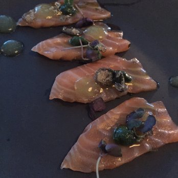 Perry St - Salmon appetiser - New American Near Me - New York, New York Perry St - Salmon appetiser - New American Near Me - New York, New York