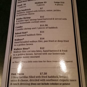 Clubhouse Bar & Grill - menu for friday fish fry - Bars Near Me - Ringle, Wisconsin