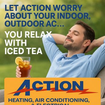 Action Heating, Air Conditioning & Electrical - Relax and enjoy your summer, let Action worry about your AC air conditioning needs. Call ua today to discover our current deals! - Electricians Near Me - Toledo, Ohio