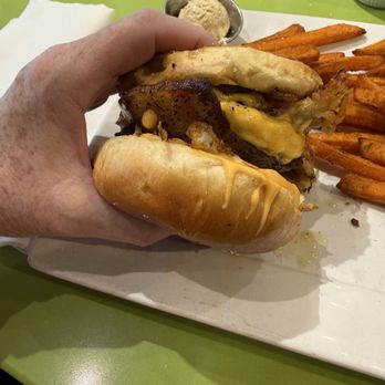 Anna's House - Ann Arbor - Breakfast Burger. Two beef patties. One would be plenty. - Breakfast & Brunch Near Me - Ann Arbor, Michigan