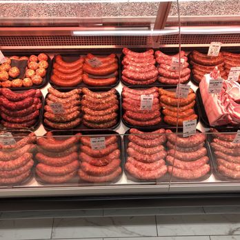 Dry Aged - a variety of sausages in a display case - Cheese Shops Near Me - Mississauga, Ontario Dry Aged - a variety of sausages in a display case - Cheese Shops Near Me - Mississauga, Ontario