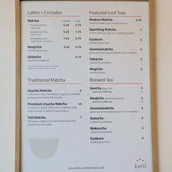 Kettl - Menu - 7/10/2025 - Coffee & Tea Near Me - Los Angeles, California Kettl - Menu - 7/10/2025 - Coffee & Tea Near Me - Los Angeles, California
