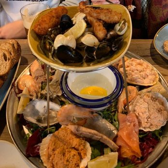 The Olde Ship Inn - Excellent seafood sampler platter. Enough for four, served with bread. - Pubs Near Me - Seahouses, NBL The Olde Ship Inn - Excellent seafood sampler platter. Enough for four, served with bread. - Pubs Near Me - Seahouses, NBL