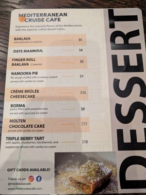 Menu photo 1 Mediterranean Cruise Cafe Burnsville, MN Menu photo 1 Mediterranean Cruise Cafe Burnsville, MN