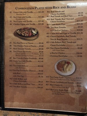 Menu photo 7 Villa Mexican Food Tucson, AZ