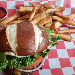 Burger and fries Burger and fries